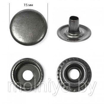 Кнопка №61 (кольцо) 15 мм (100 шт) Оксид - фото 1 - id-p169624293
