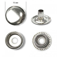 Кнопка №61 (кольцо) 15 мм (700 шт) Никель, чёрный никель, оксид, антик