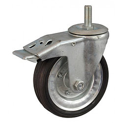 Колесо А 160 (015-009-160) с кронштейном поворотным металл/резина сборный диск болт М16