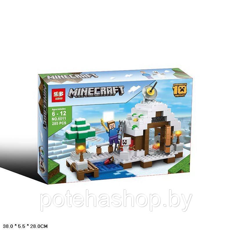 Конструктор Minecraft " Зимний домик" 6011, 285 деталей - фото 1 - id-p169632188