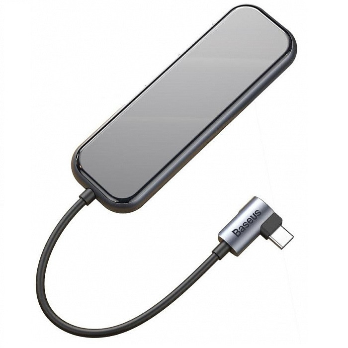 USB-концентратор Baseus Multi-functional Hub (CAHUB-EZ0G) USB-C to 4xUSB 3.0/PD (Deep Grey) - фото 1 - id-p169645496