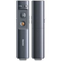 Беспроводная указка Baseus Orange Dot Wireless Presenter (Red Laser) (ACFYB-B0G) серая