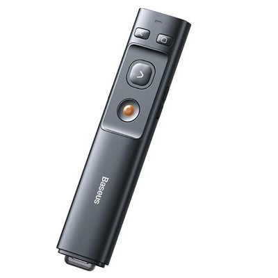 Беспроводная указка Baseus Orange Dot Wireless Presenter (Red Laser) (ACFYB-B0G) серая - фото 2 - id-p169645925