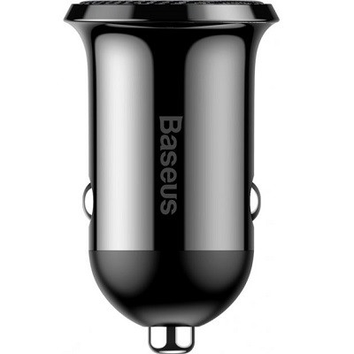 Автомобильное зарядное устройство Baseus Grain Pro Car Charger 2 USB 4.8A (CCALLP-01) черное - фото 3 - id-p169645931