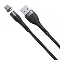 Кабель Baseus Zinc Magnetic Safe Fast Charging Data Cable USB to Type-C 5A (CATXC-NG1) магнитный 1m черный