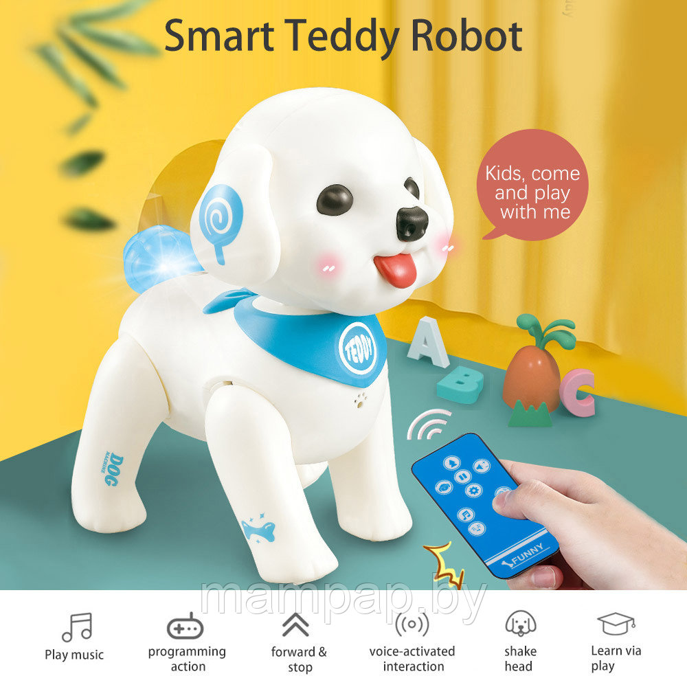 Интерактивная детская игрушка "Робот щенок" с дистанционным управлением ZYA-A2905, с русской озвучкой
