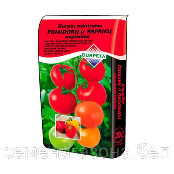 Грунт Durpeta GP0146 (торфяной субстрат) для выращивания томатов и перцев 20 литров (6,3 кг)
