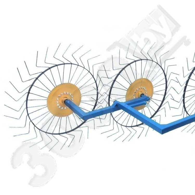 Грабли-ворошилки Солнышко 4-х колесные ГВ-4Л-230 трехточечное крепление к мини-трактору - фото 6 - id-p51088498