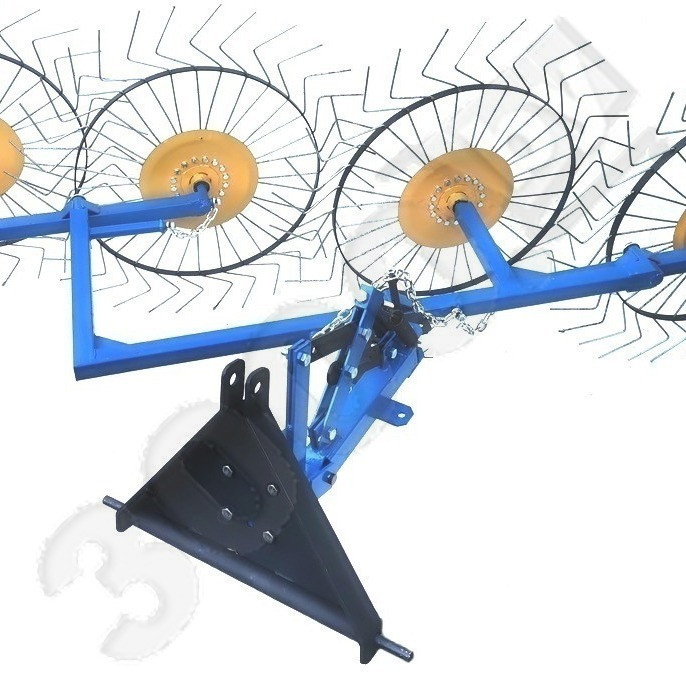 Грабли-ворошилки Солнышко 4-х колесные ГВ-4Л-230 трехточечное крепление к мини-трактору - фото 4 - id-p51088498