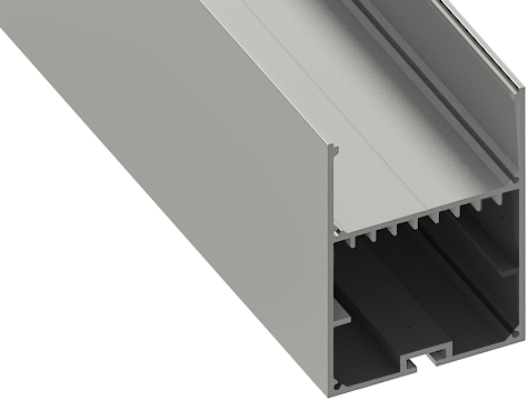 Светодиодный профиль подвесной/накладной 50*70*2500мм, алюминиевый, анодированный