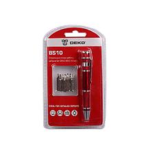 Отвертка для точных работ с набором бит DEKO BS10 SET 10