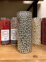 Бусы пластиковые "Бисер", цвет серебро [000561], фото 3