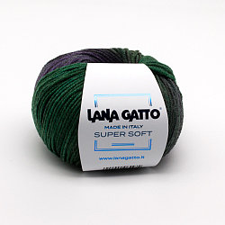 Пряжа Lana Gatto Super Soft цвет 8505 секционного крашения