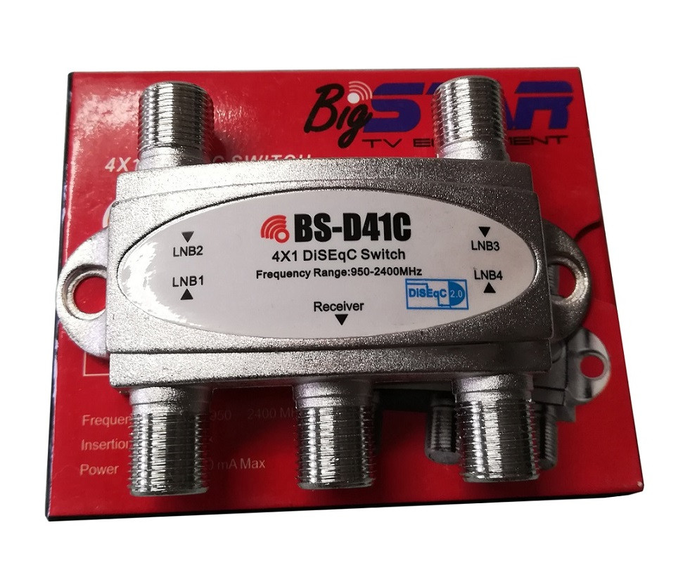 Переключатель BigStar BS-D41C DiSEqC Switch 4x1 - фото 1 - id-p169704749