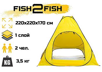 Зимняя палатка Fish2Fish автоматическая (дно на молнии) 220х220х170 см