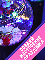 Гирлянда - Шарики с Дед Морозом внутри (10 шаров, длина 3 м) (Белый, Желтый, Синий, Мультиколор), фото 2