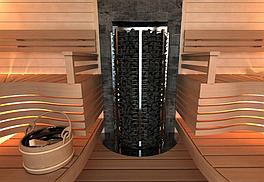 Электрическая печь SAWO TOWER TH3-60Ni2-WL-P (6,0 кВт, нержавейка, пристенная), выносной пульт