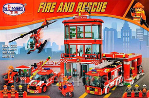 Конструктор 1236 Fire And Rescue Пожарная часть 963 детали, аналог LEGO City (Лего Сити)