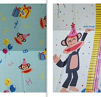 Детский термоковрик складной "Книжка" двусторонний .(180 х 200 см ) *1 см+ Сумочка Веселые обезьянки