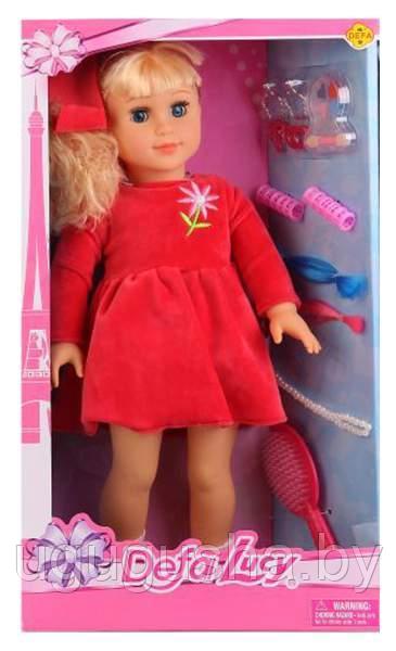 Кукла DEFA  46 см, мягконабивная, расческа, аксессуары
