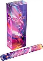 Благовония Любовь и Секс Love and Sex Hem, шестигранник, 20 палочек