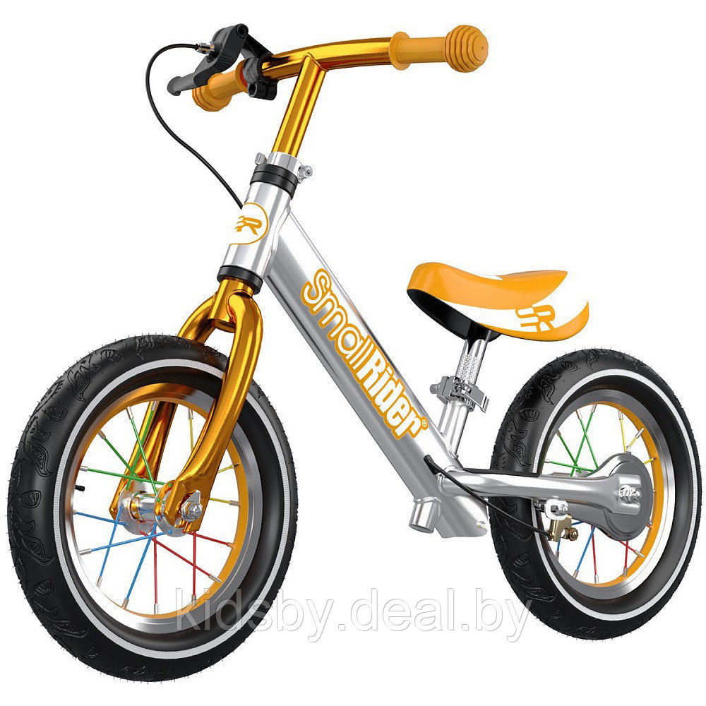 Детский беговел Small Rider Foot Racer AIR 3 (серебристый/бронзовый) с ручным тормозом