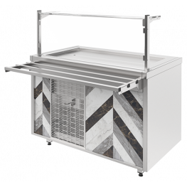 Прилавок холодильный Refettorio CITY RCC13A, h=100 мм (на 4 GN 1/1)