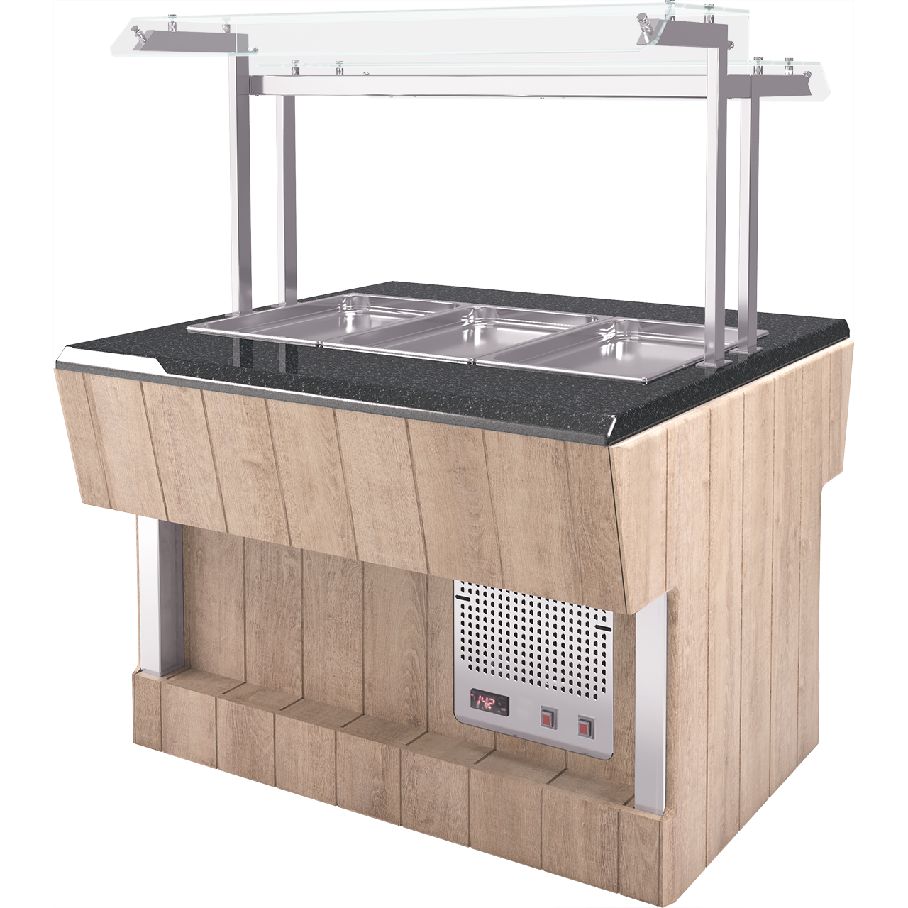 Прилавок холодильный (шведский стол островной) Refettorio RC43S (каменная столешница) (на 4 GN 1/1) - фото 2 - id-p169748205