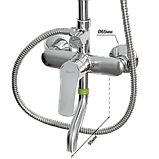 Душевая стойка Eleanti одноручная Арт. 0402.479  с тропическим душем, фото 8