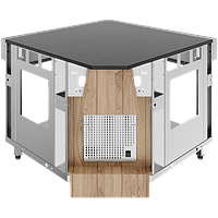 Прилавок угловой внутренний 90 градусов нерж. (шведский стол пристенный) Refettorio RU20SP90