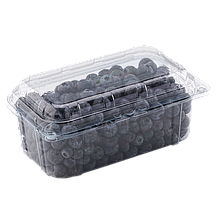 Пластиковый контейнер с совмещённой крышкой для упаковки ягод.