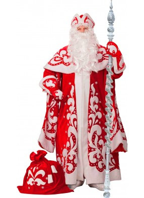 Карнавальный костюм Дед Мороз Вышивной Люкс, взрослый