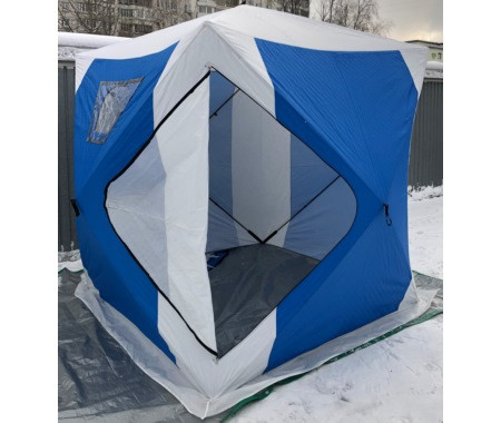 Зимняя палатка куб для рыбалки "TRAVELTOP" 200х200х215см (Синяя), арт. 1620, фото 1