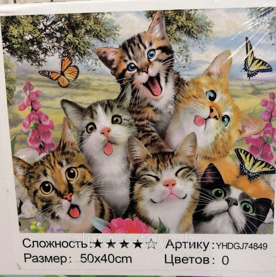 Картина 9Д (котята)рисование и алмазная мозаика - фото 1 - id-p169774683