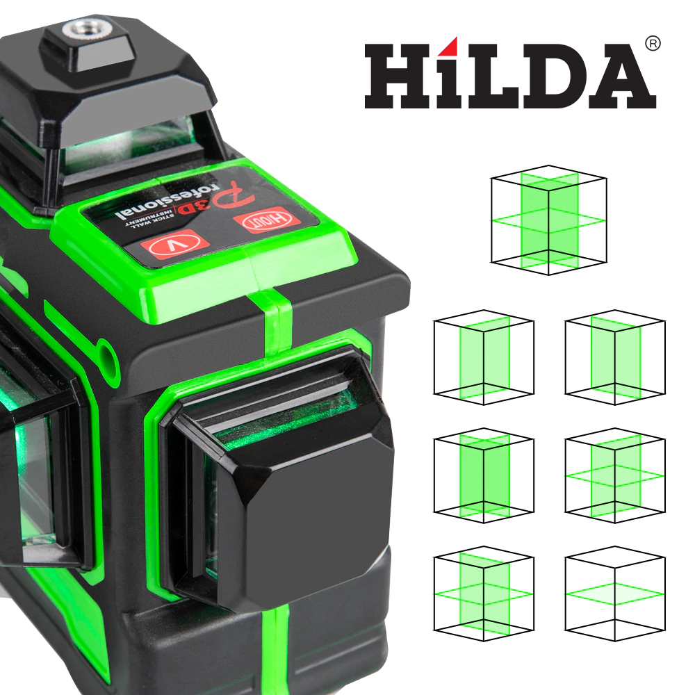 Лазерный уровень (нивелир) HILDA 3D PRO+ - фото 3 - id-p169784118