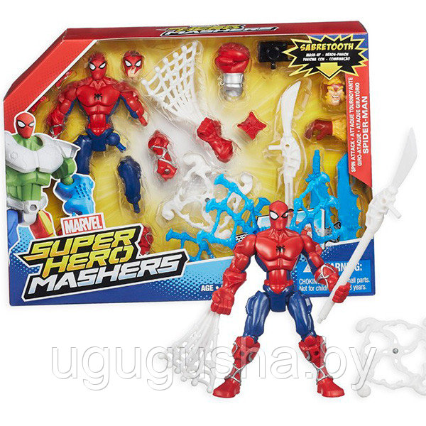 Hasbro Heromashers Улучшенные разборные фигурки Марвел  Человек Паук