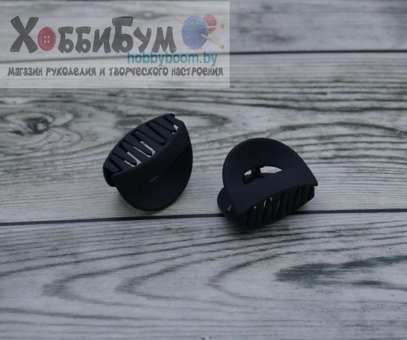 Заколка для волос "краб" 4 см, черный