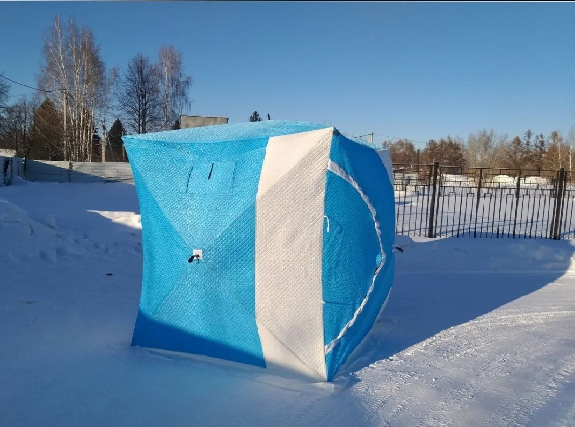 Палатка-куб зимняя Bazizfish 1621 ,180х180х205см (Синяя) - фото 2 - id-p169836717