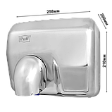 Сушилка для рук автоматическая Puff-8843 (2,3 кВт) антивандальная, нержавейка, фото 6