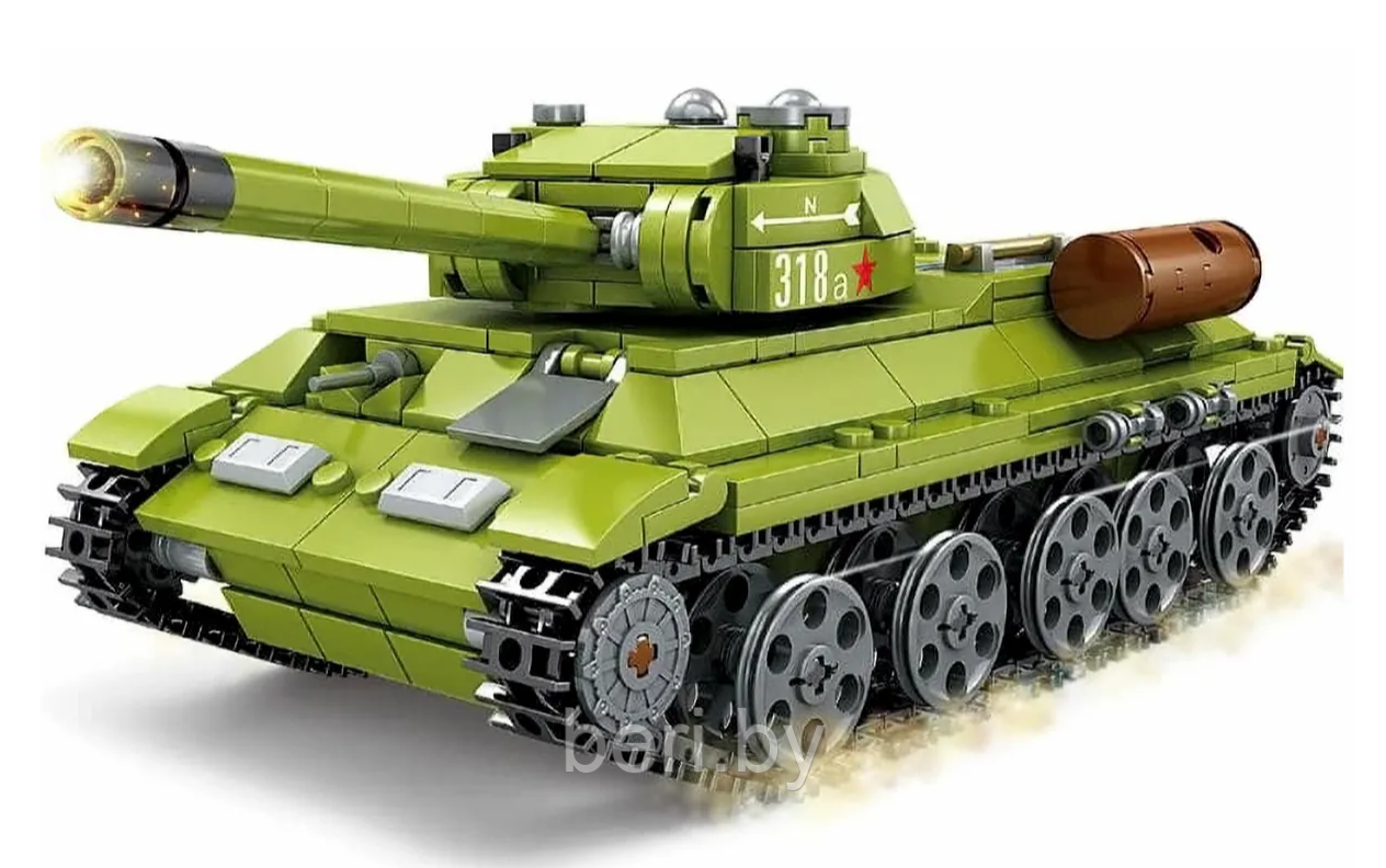 KY82043 Конструктор Kazi "Средний танк Т-34" со светом, 578 деталей - фото 2 - id-p169840543