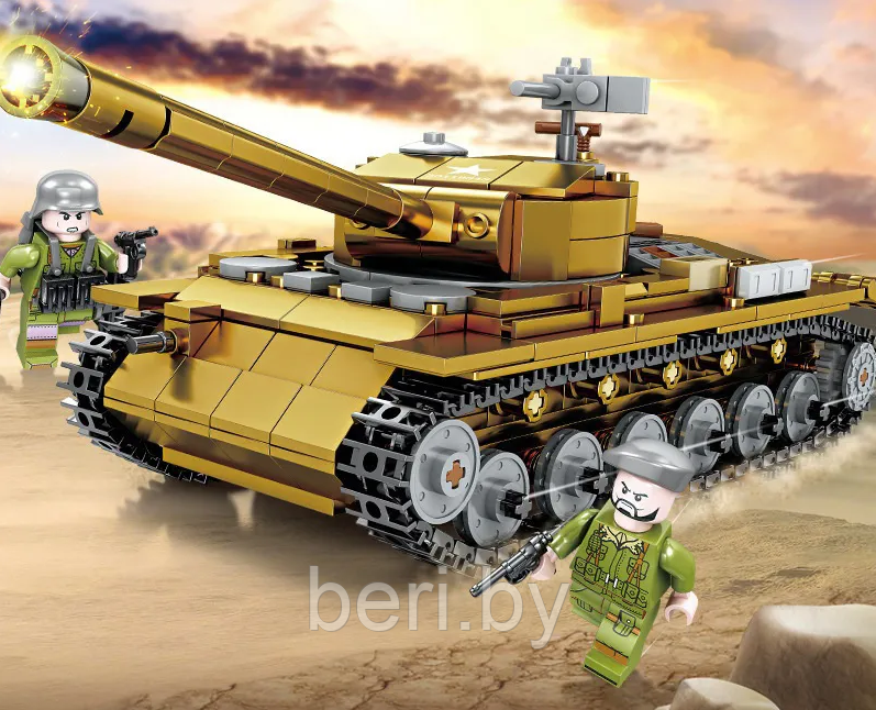 KY82046 Конструктор Kazi «Американский танк М26 Pershing» со светом, 567 деталей - фото 9 - id-p169842818