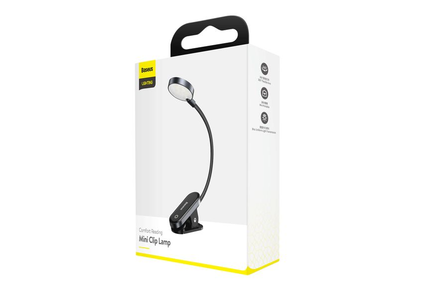 Лампа для книг - Baseus Comfort Reading Mini Clip Lamp Dark Gray (DGRAD-0G) - фото 7 - id-p169873999