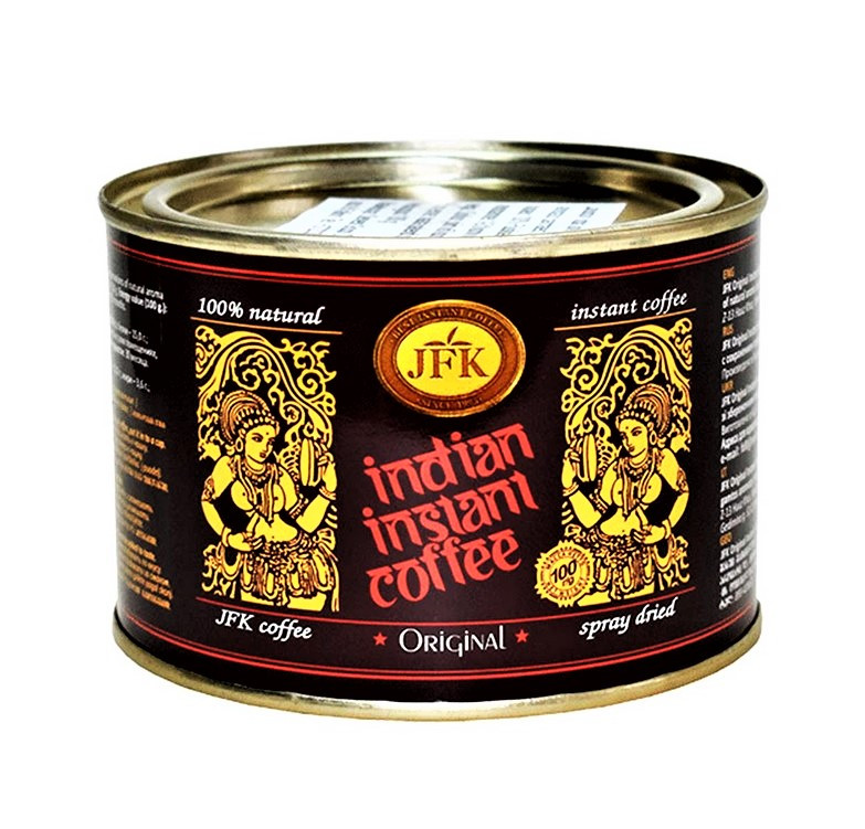 Кофе индийский растворимый (JFK Original Instant coffee), 100г - фото 1 - id-p169874165