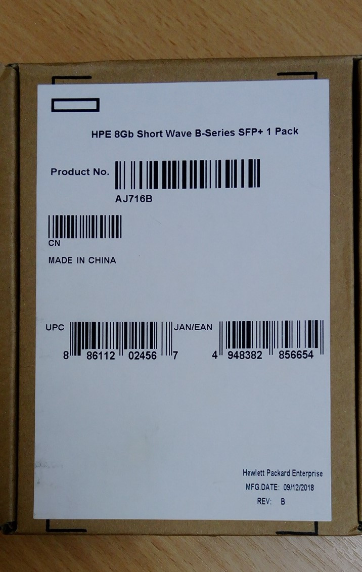 AJ716B, AJ716A Трансивер HP 8Gb Short Wave B-series FC SFP+ - фото 4 - id-p73428541