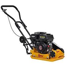 Виброплита SKIPER С60 (LC160F, 5.5Л.С., ПЛИТА 53Х37СМ., 11КН, 25М/МИН, РЕЗ. КОВРИК, КОЛЁСА)