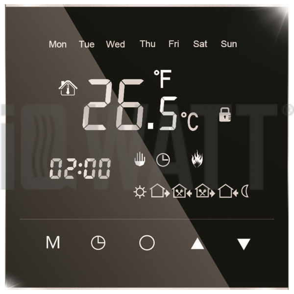 Терморегулятор для теплого пола iQ WATT BLACK DIAMOND - фото 1 - id-p169884190