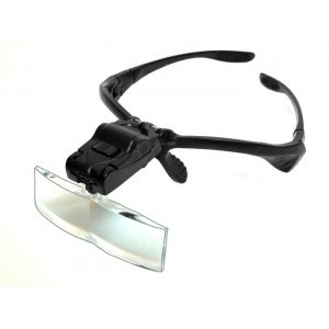 Лупа-очки с набором линз и подсветкой - фото 5 - id-p169884401
