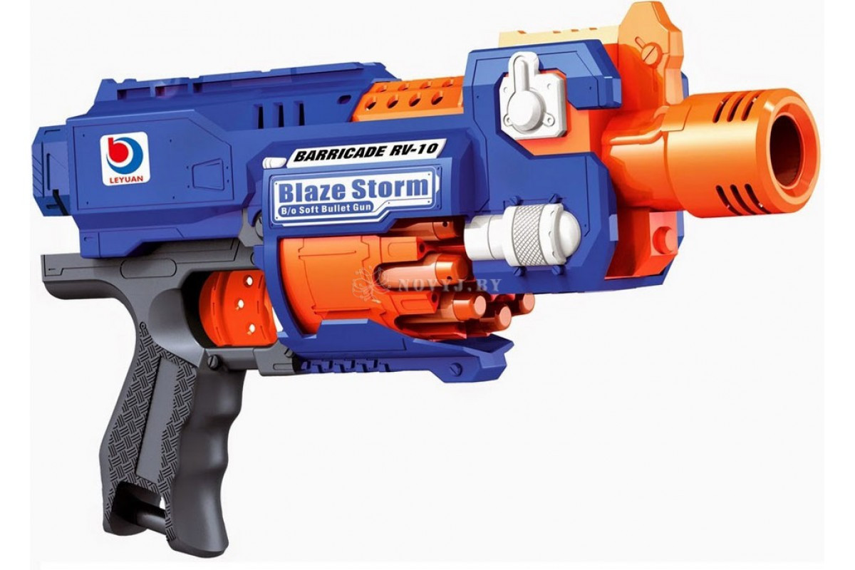 Пистолет, Бластер 7053 + 20 пуль Blaze Storm, автомат детский игрушечный, мягкие пули, типа Nerf (Нерф) - фото 2 - id-p169901463