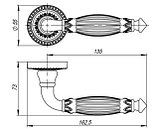 Ручка раздельная Bella CL2-AS-9 Античное серебро, фото 2