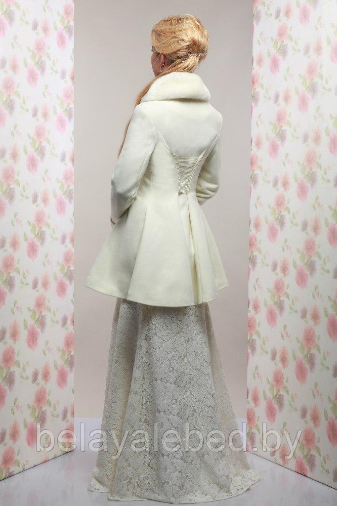 Пальто свадебное №23 размер 42-48 (размер регулируется шнуровкой по спинке) - фото 3 - id-p62179905